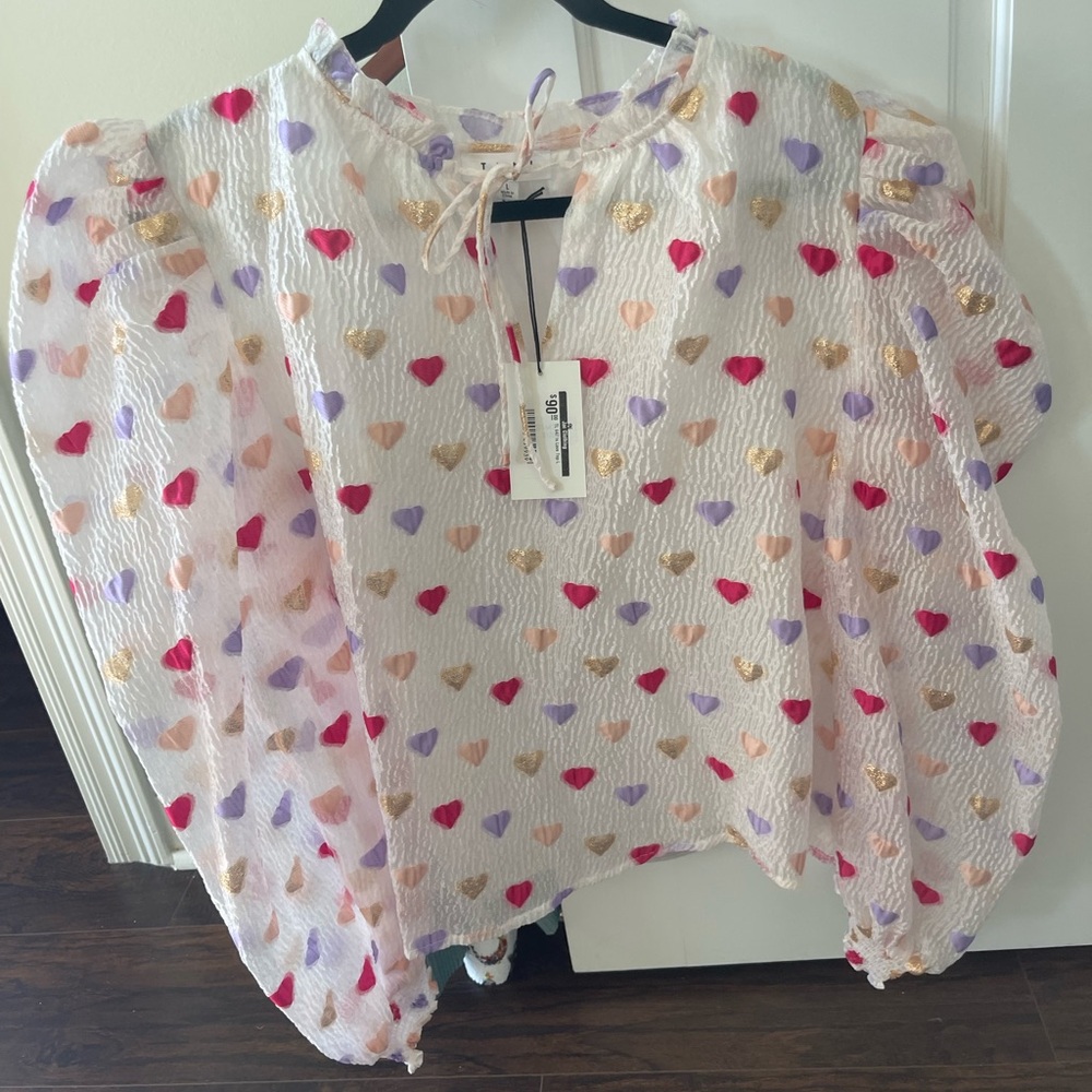 THML heart blouse size L